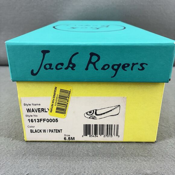 Jack Rodgers Waverly Black Shoes Women’s Size 6.5 - Picture 11 of 11